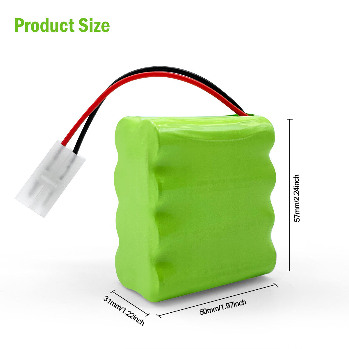 Ni-MH 9.6V 600-2000mAh Battery For Luminous Voice Model Toy RC Car Plane