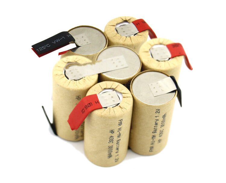 2.4V / 3.6V Ni-MH/Ni-Cd SC Cell Battery Pack DIY for Power Tools (Multiple Capacities)