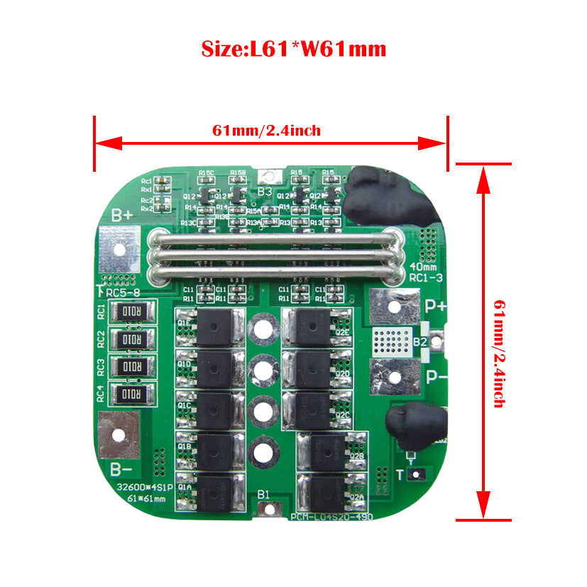 4S 12.8V LiFePO4 Battery PCM BMS Protection Circuit Board (8 Models Available)