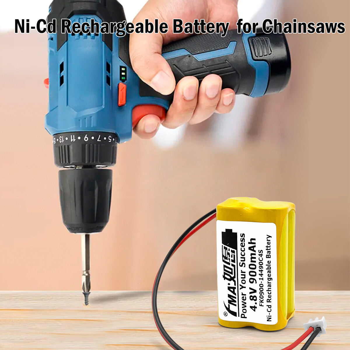 Electric Screw Driver LED Light Trimmer Ziver202 Ni-MH 4.8v 0.6-2Ah Rechargeable Battery