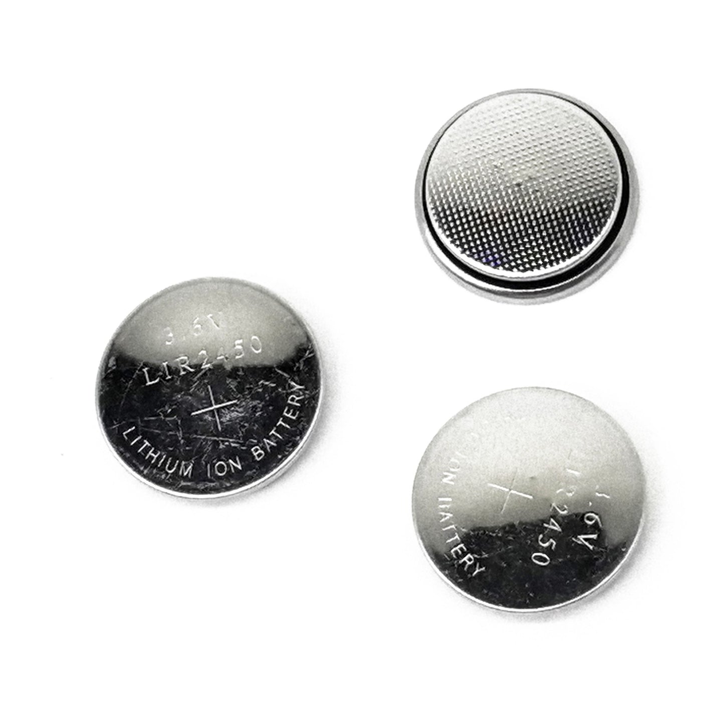 3pcs Button Coin 3.6V Li-ion Rechargeable Battery LIR2430 LIR2450 LIR2477 CR24xx