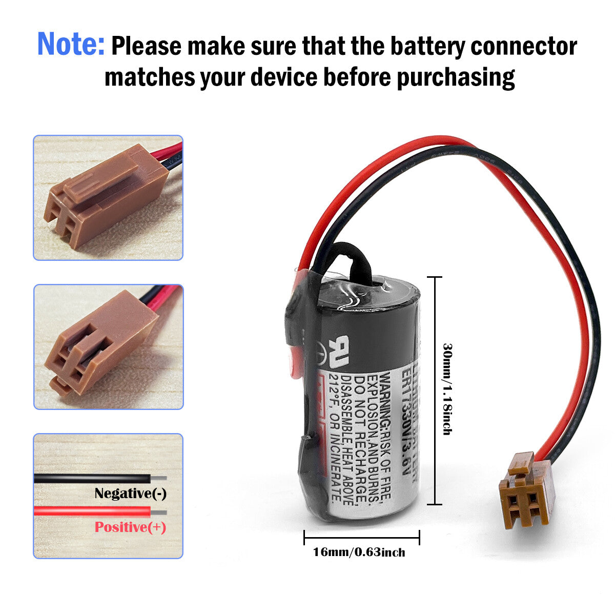 3.6V Primary Battery ER3V ER4V ER17330 ER6V ER17500 for PLC CNC Datachip Backup