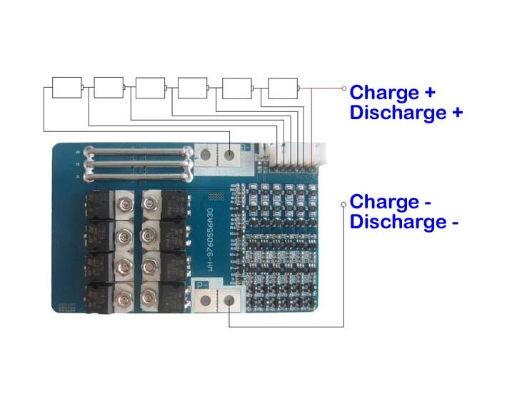 FMA 6S 21.6V 22.2V Li-ion Battery Protection Board BMS PCM 5A