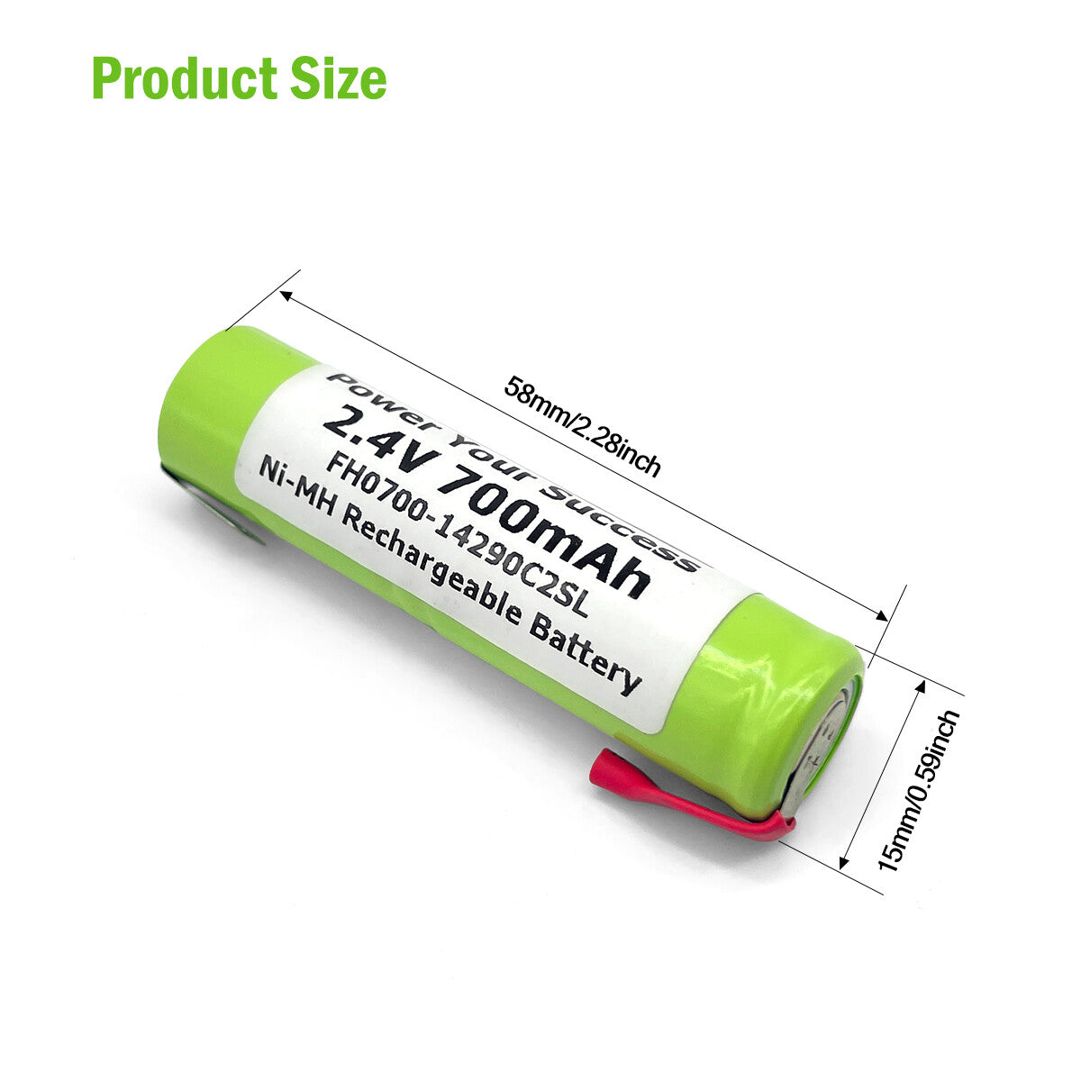 Ni-MH Ni-Cd 2/3AA 2.4V 3.6V Rechargeable Battery for Electric Razor Shaver Trimmer Toothbrush 14290 500mAh/700mAh