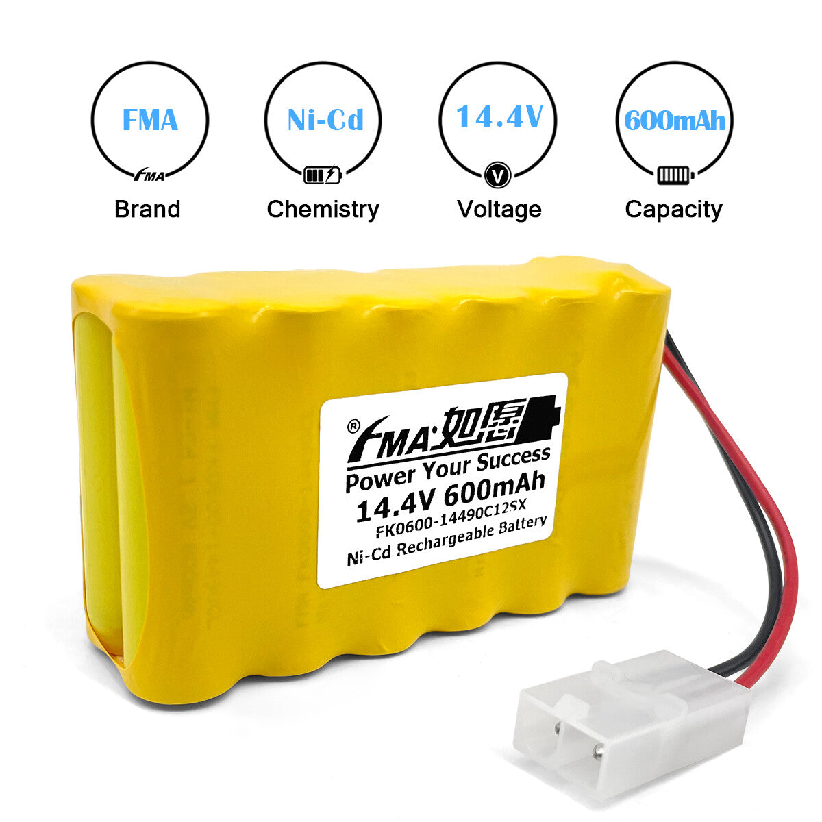 FMA Emergency Exit Door Light 14.4V 600-2000mAh Ni-MH Rechargeable Battery
