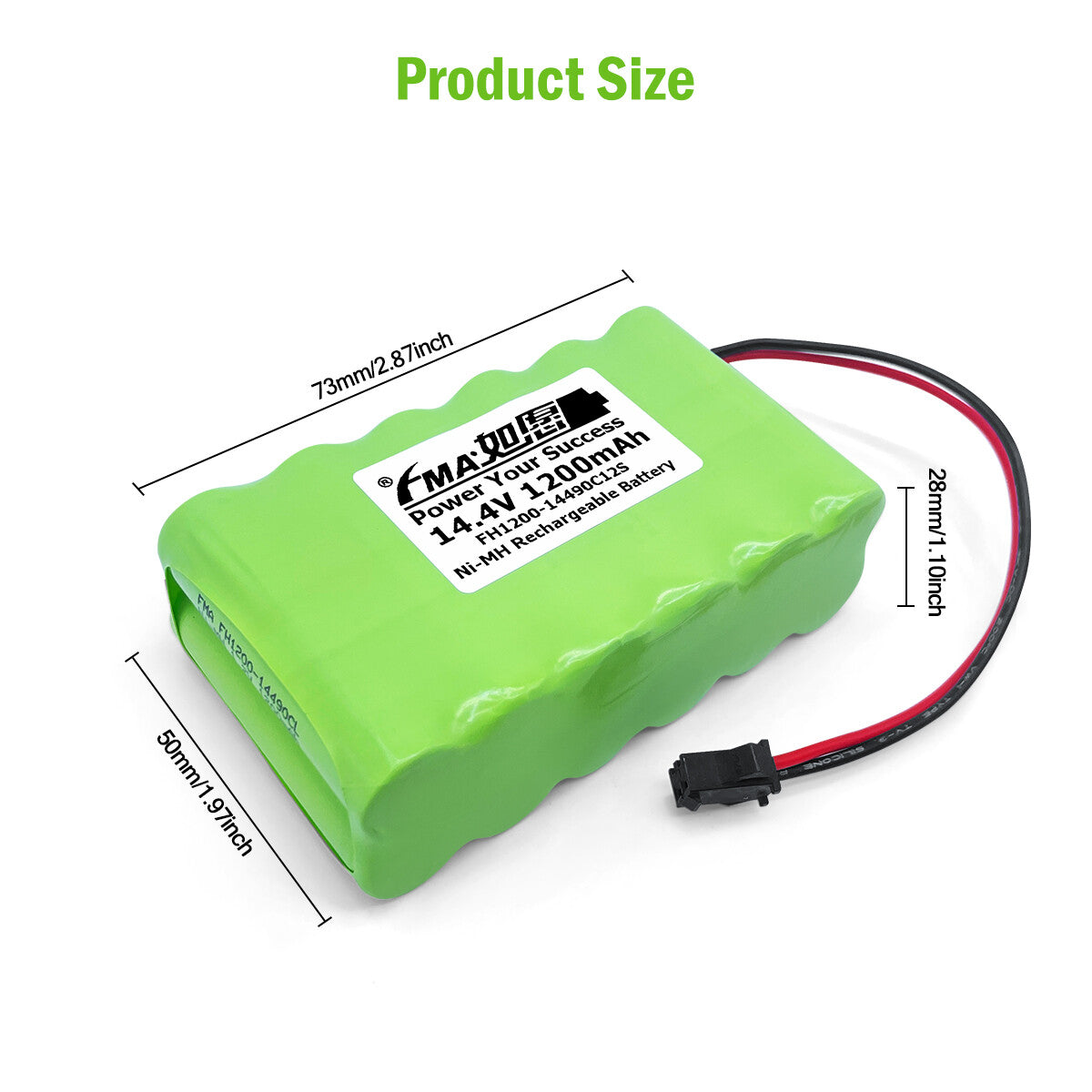 FMA Emergency Exit Door Light 14.4V 600-2000mAh Ni-MH Rechargeable Battery