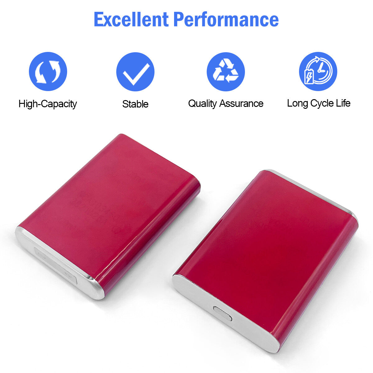2pcs Square 553450 103450 3.7V Li-ion Battery for Mobile phone MP4 Radio cell
