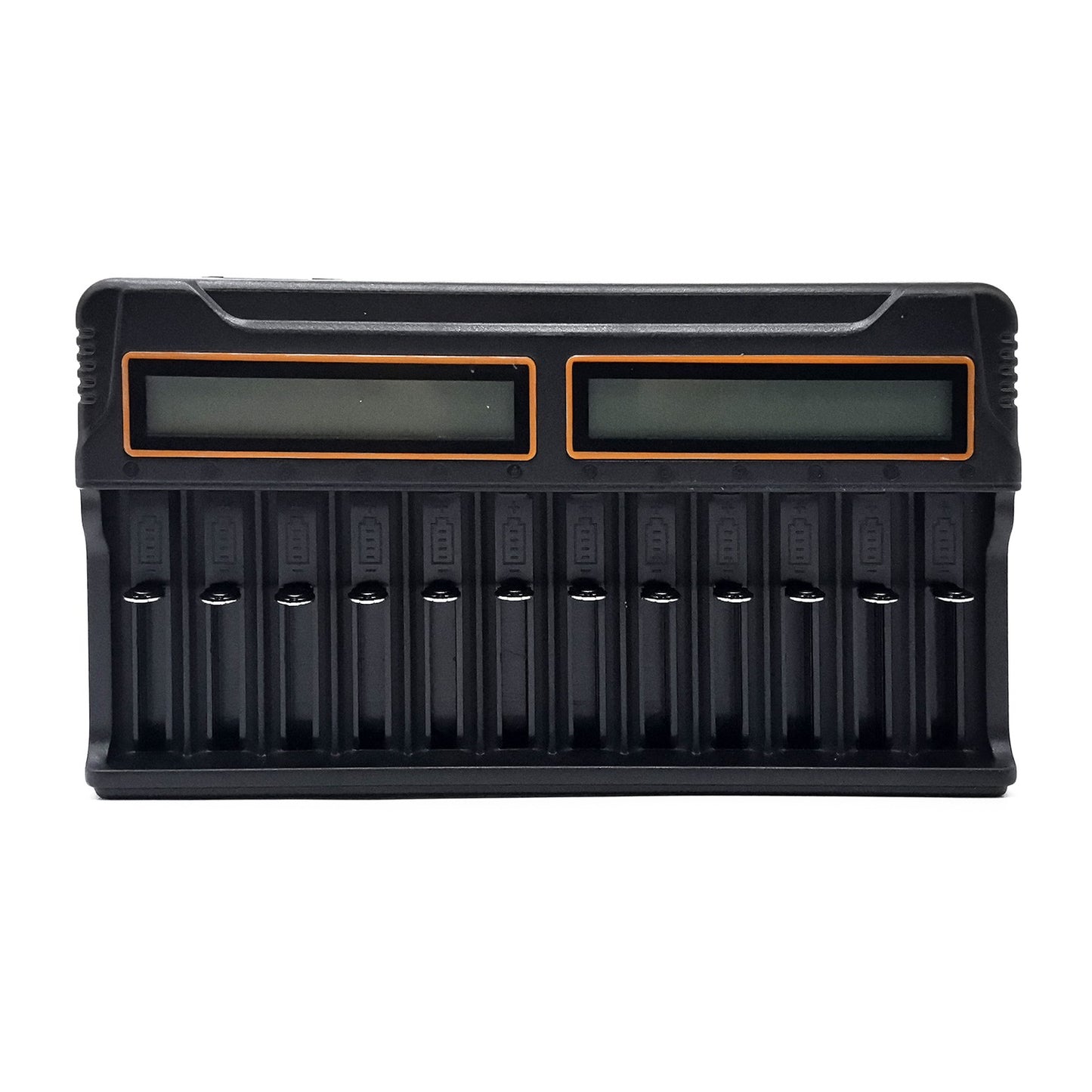 12-Slot Universal Battery Charger for 1.2V Ni-MH/Ni-Cd (A/AA/AAA) and 3.6V Li-ion (14500/16340/17670) Rechargeable Batteries