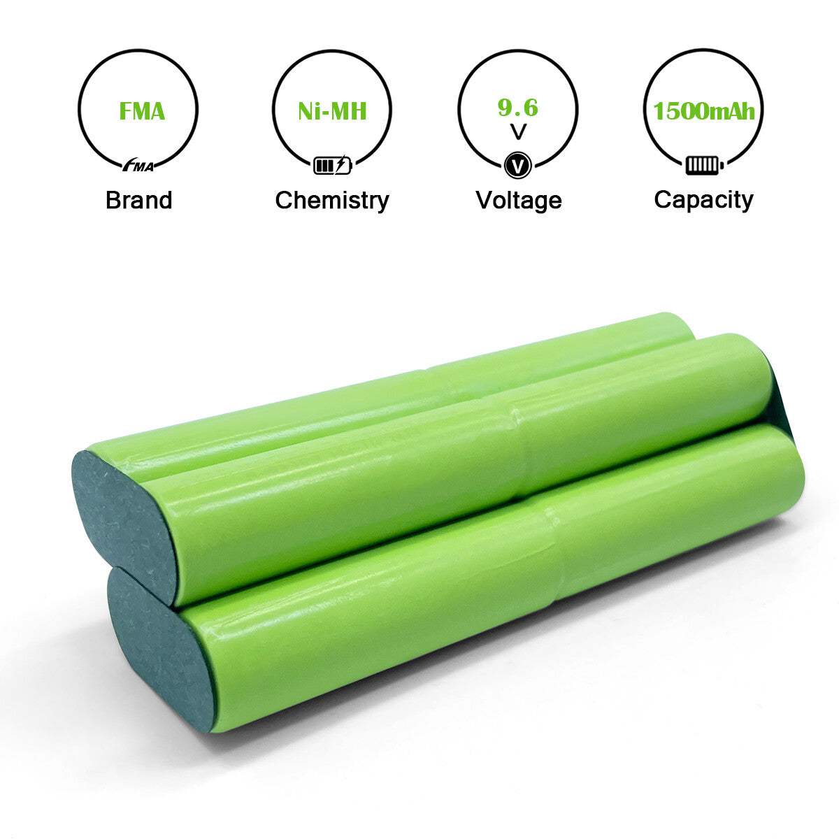 FMA Ni-MH Ni-Cd 9.6V 600-2000mAh Rechargeable Battery DIY for R8 Motor Drive Power