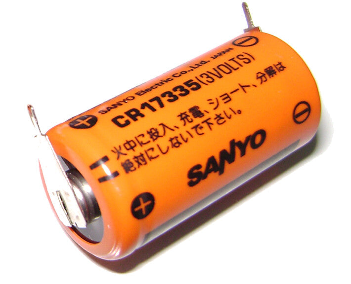 3V Primary Lithium Battery CR17335 (Multiple PIN Configurations) for PLC CNC Chip Data Backup