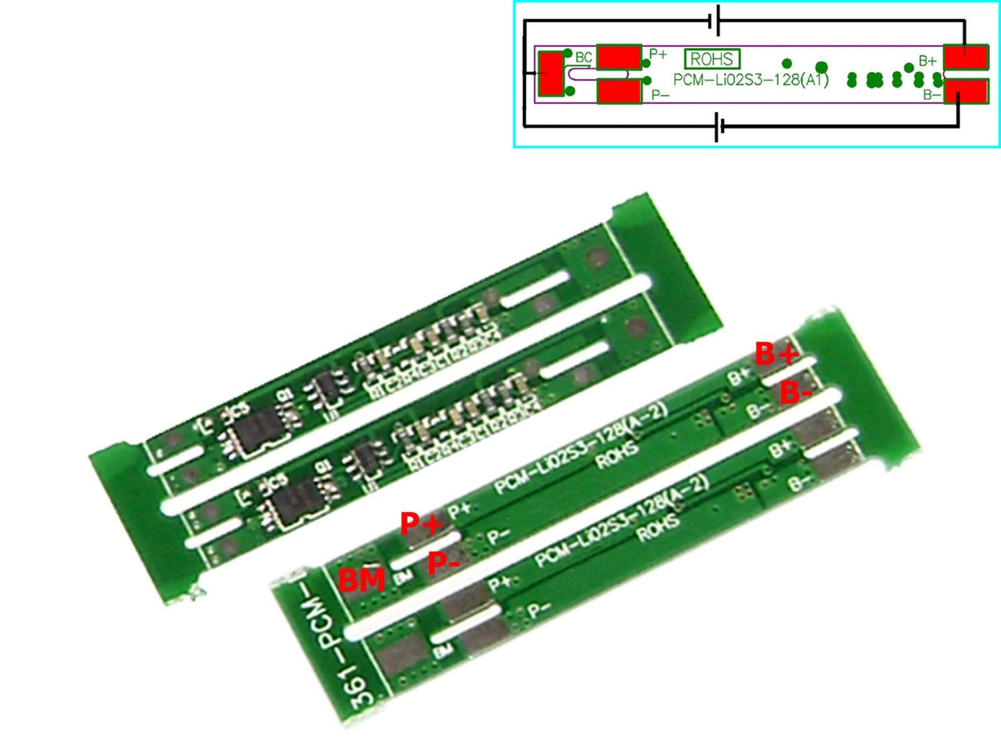 FMA 2S 7.2V 7.4V Li-ion Li-Po Rechargeable Battery Protection Board BMS PCM 2.5A