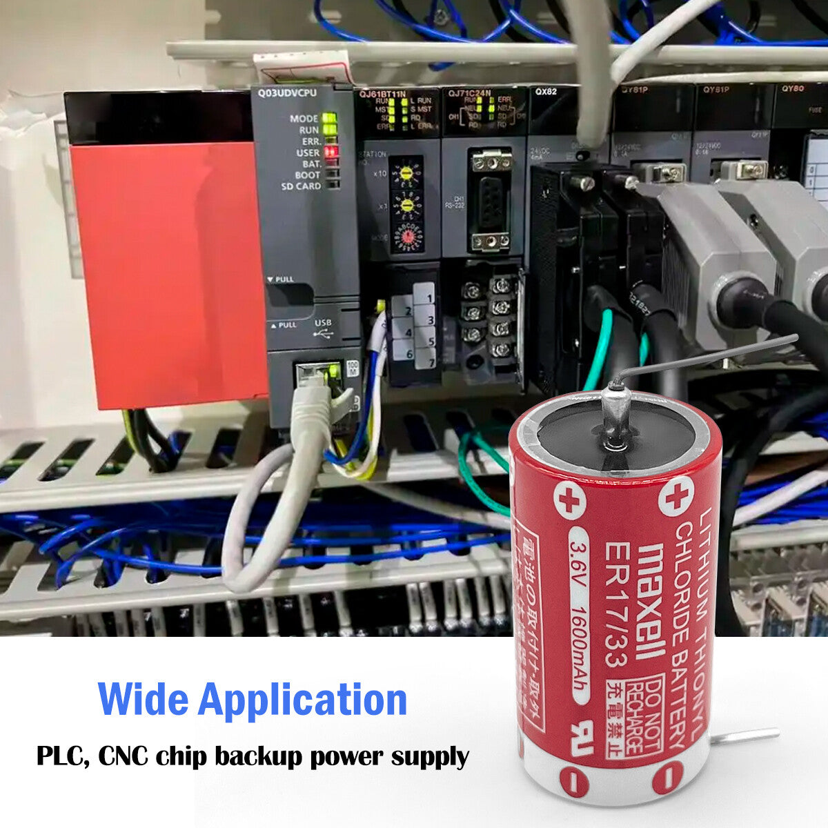 3.6V Primary Lithium Battery ER6C (AA Size) / ER17/33 (ER17335) for CNC PLC Data Backup