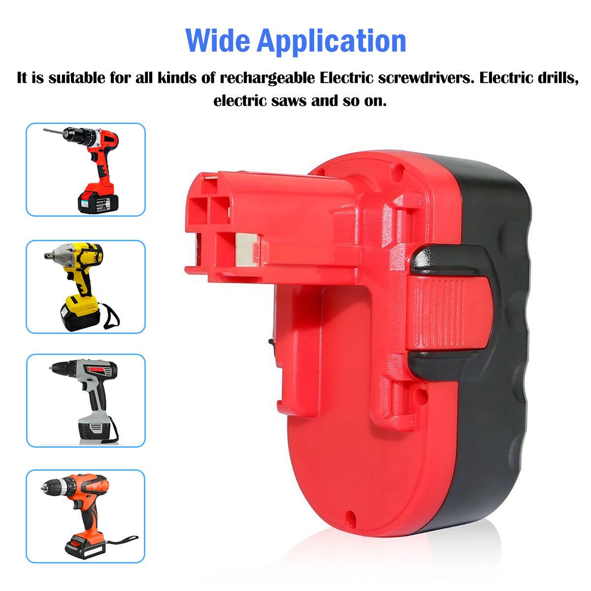 18V Ni-MH/Ni-Cd Rechargeable Battery for BOSCH Cordless Drill Wrench Saw BAT025 BAT160 GSR18