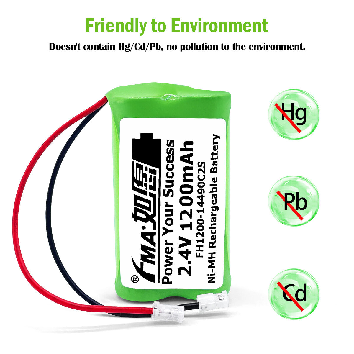 2.4V 600mAh-2000mAh Ni-MH  AA Rechargeable Battery Mobile Cordless Phone