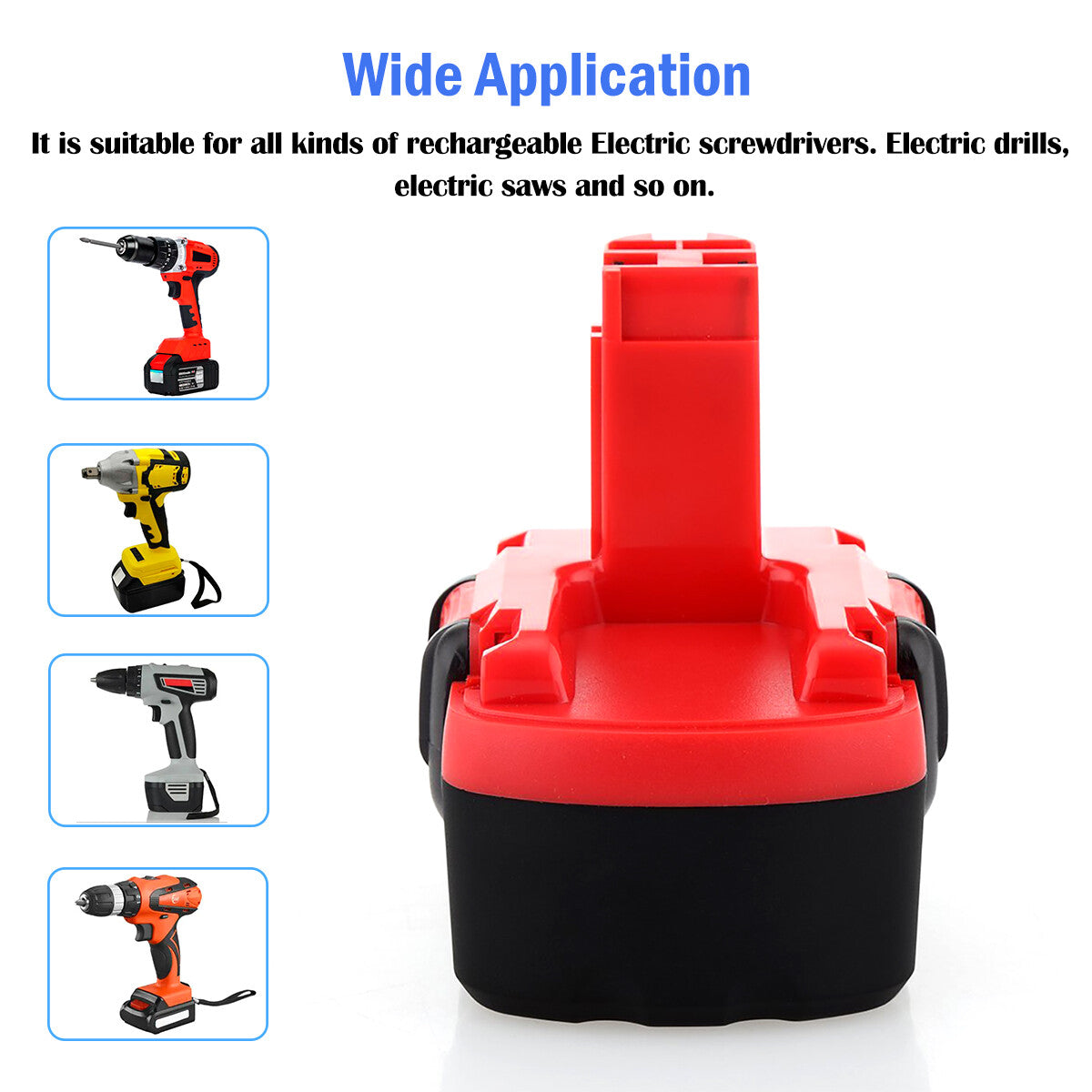 14.4V Ni-MH/Ni-Cd Rechargeable Battery for BOSCH Electric Drill BAT038 BAT040 BAT041