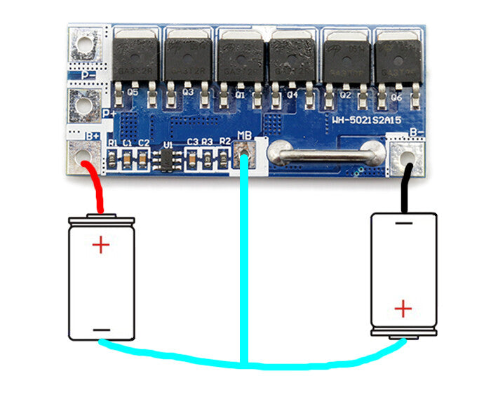 FMA 2S 7.2V 7.4V Li-ion Li-Po Rechargeable Battery Protection Board BMS PCM 2.5A
