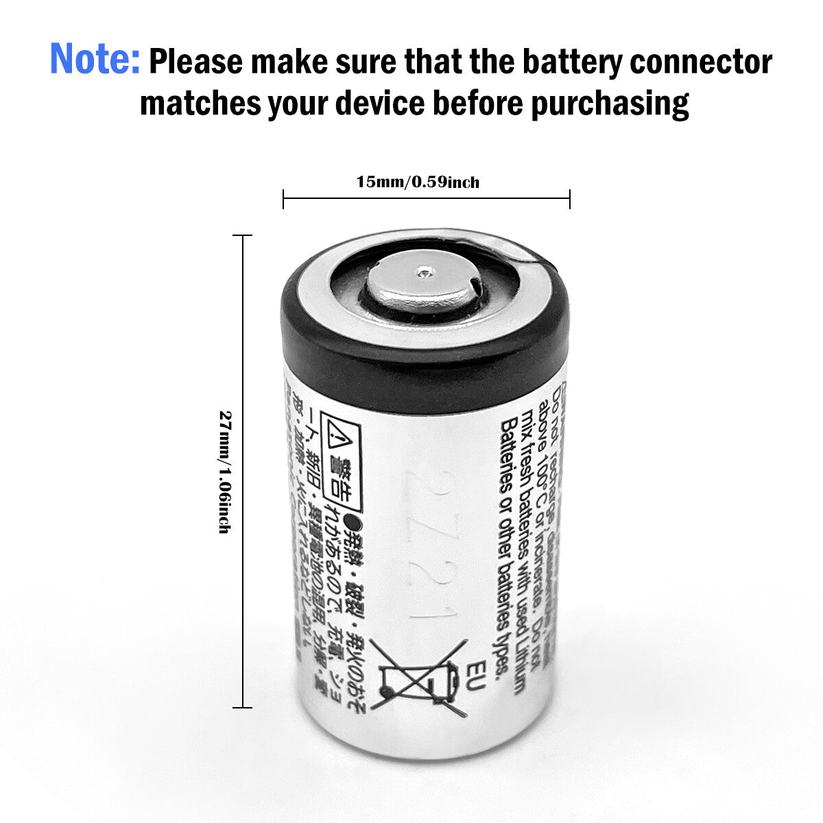 3V Primary Lithium Battery CR2 / CR123A for Fuji Film Mini25 Camera & Electronics