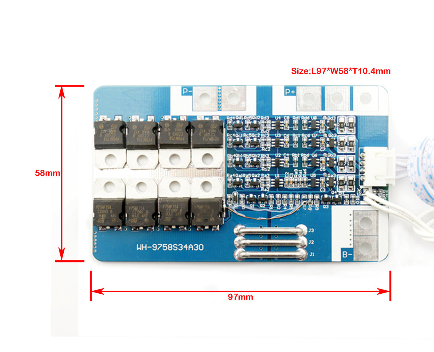 FMA 4S 14.4V 14.8V Li-ion Battery Protection Board BMS PCM 4A