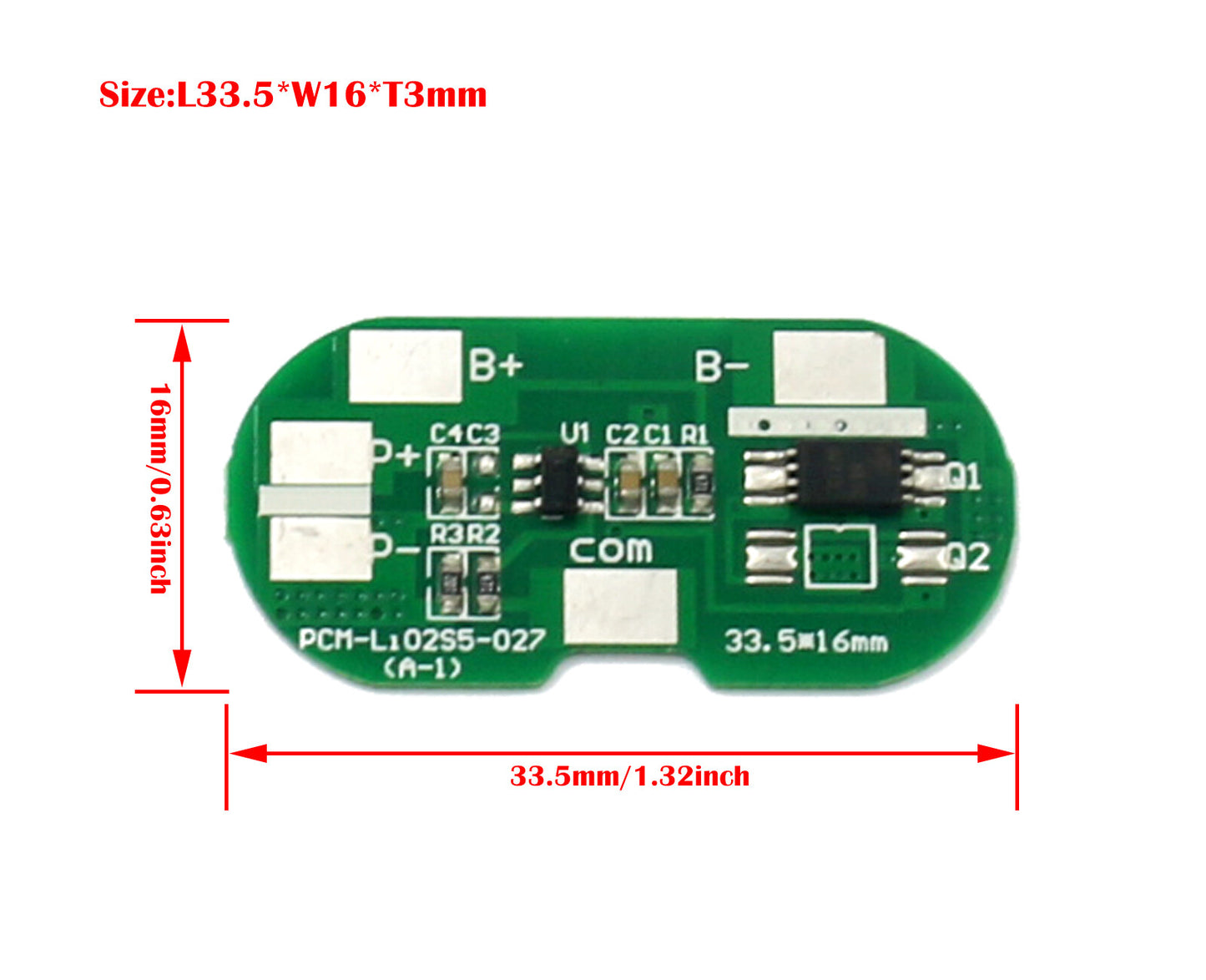 FMA 2S 7.2V 7.4V Li-ion Li-Po Rechargeable Battery Protection Board BMS PCM 2.5A