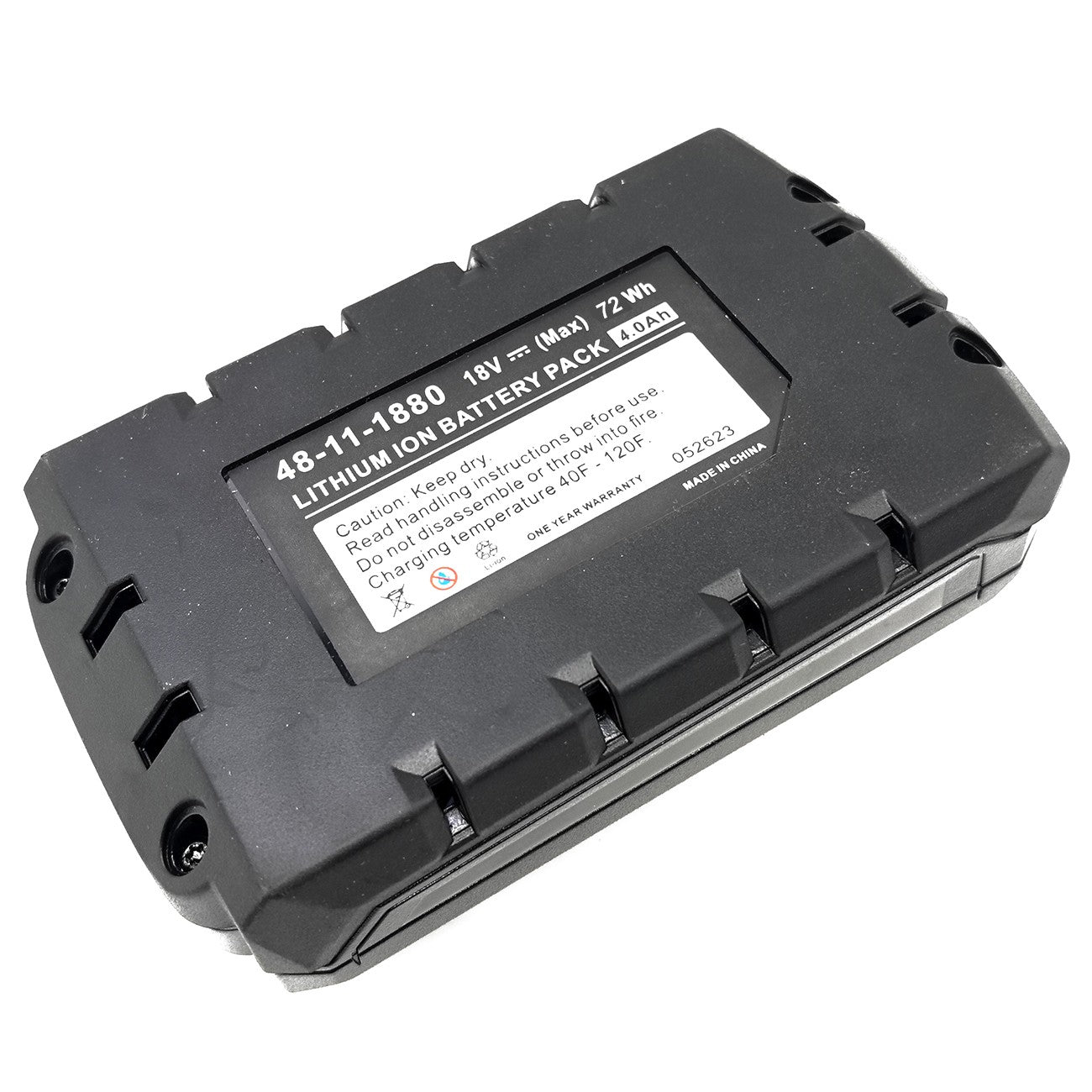 FMA Milwaukee M18 18V Li-ion Rechargeable Battery 4Ah/8Ah/12Ah Replace M18B6 M18B5 48-11-1850 48-11-1880 XC