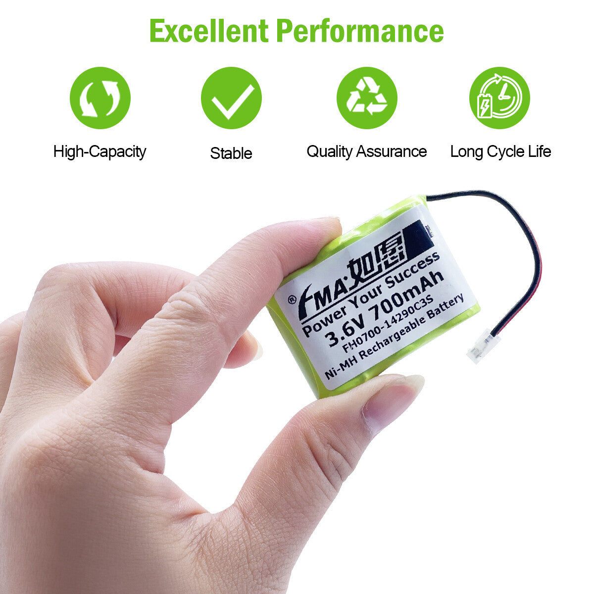 FMA Cordless phone Elton FR300 FRX3 Emergency Radio 3.6V Ni-MH Ni-Cd 500-700mAh Rechargeable Battery