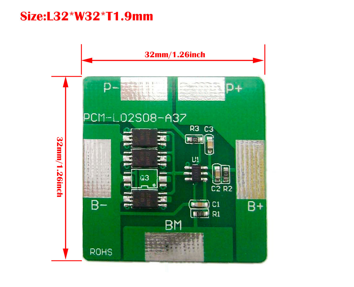 FMA 2S 7.2V 7.4V Li-ion Li-Po Rechargeable Battery Protection Board BMS PCM 2.5A