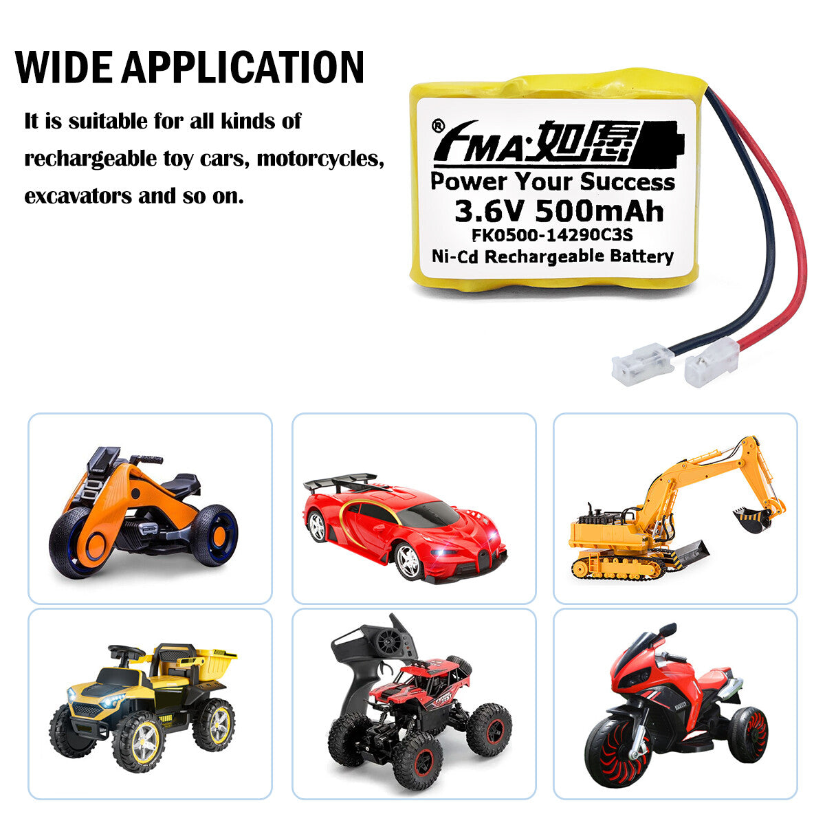 FMA Cordless phone Elton FR300 FRX3 Emergency Radio 3.6V Ni-MH Ni-Cd 500-700mAh Rechargeable Battery