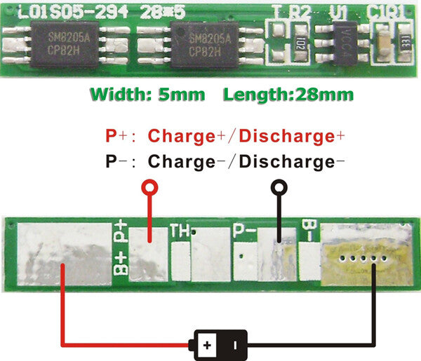 1S 3.6V 3.7V Li-ion Li-Po Battery Protection Circuit Board PCM BMS (Multiple Models Available)