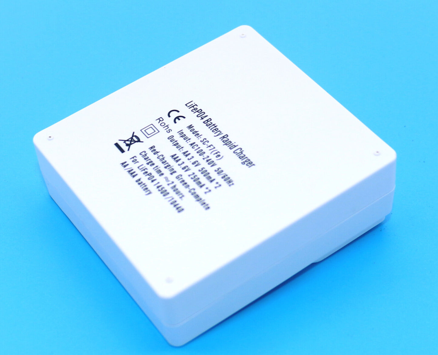 LiFePO4 Smart Charger 3.65v 250mA-500mA for 1-2 Li-Fe 3.2v AA 14500 AAA 10440