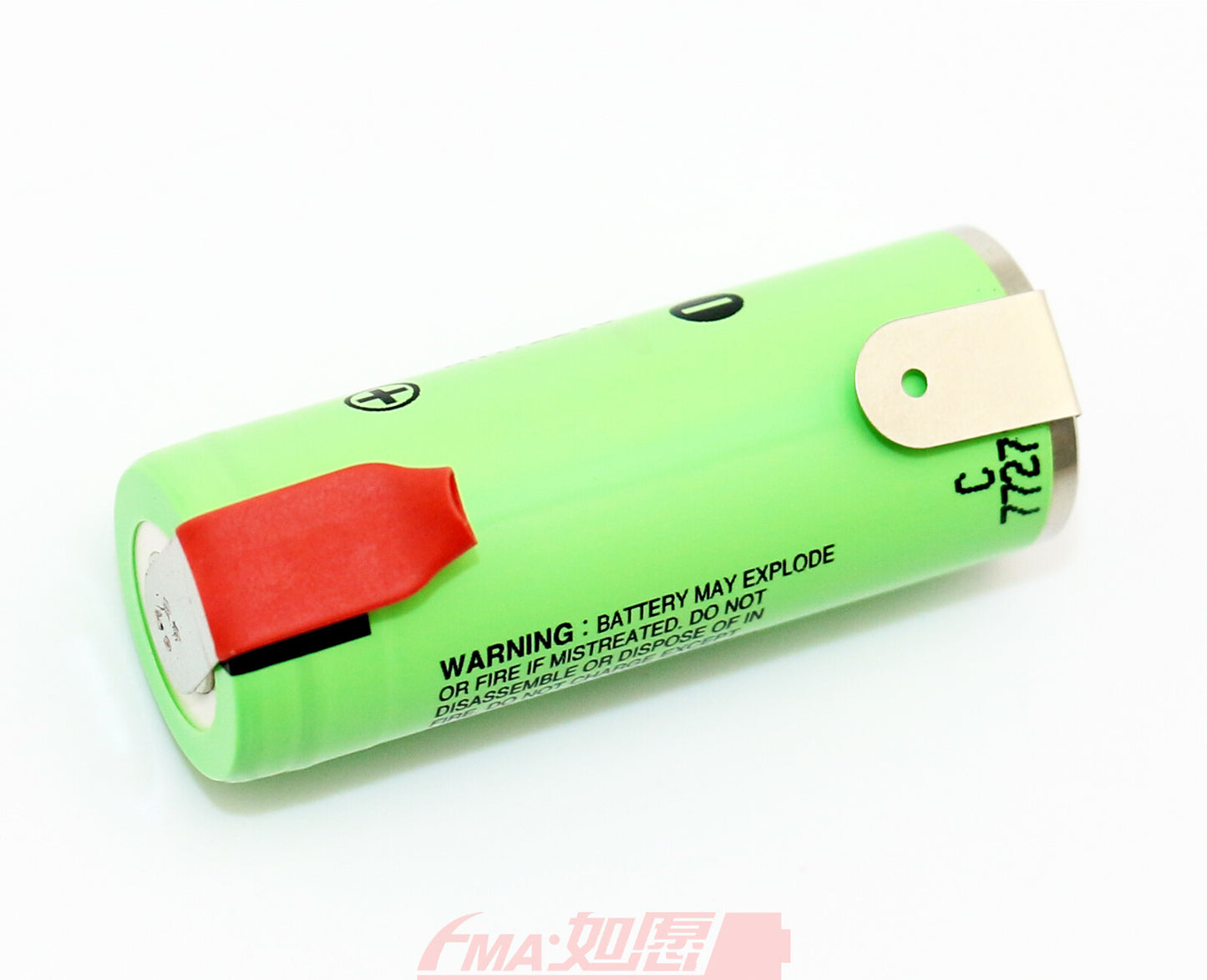 FMA 3.7V Li-ion Rechargeable Battery with Solder Tabs 14500 750mAh / 16650 2000-2500mAh / 18500 2040mAh (2pcs)