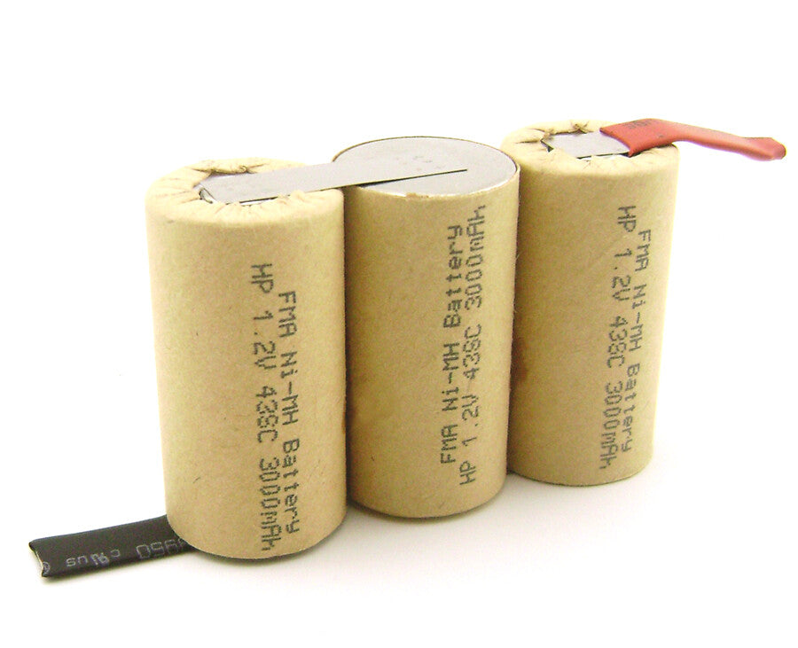 2.4V / 3.6V Ni-MH/Ni-Cd SC Cell Battery Pack DIY for Power Tools (Multiple Capacities)