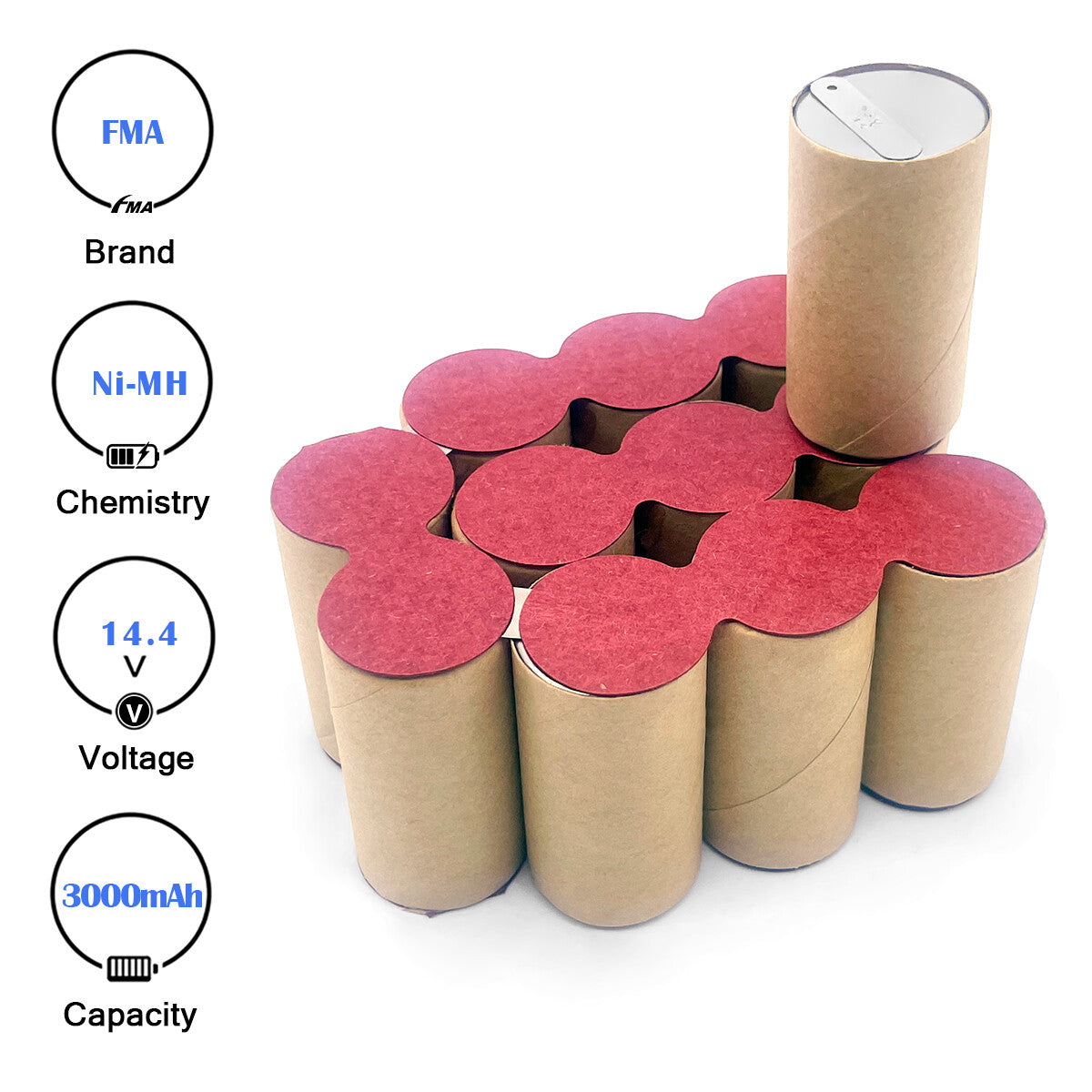 14.4V 1.2-3Ah Ni-MH Battery to BOSCH GSR14.4-2 BAT038 BAT040 BAT038 BAT159