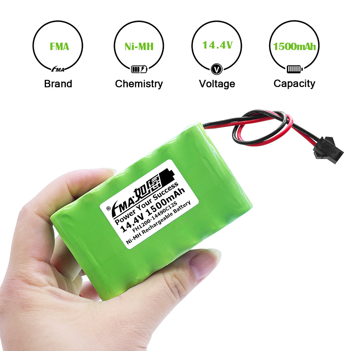 FMA Emergency Exit Door Light 14.4V 600-2000mAh Ni-MH Rechargeable Battery