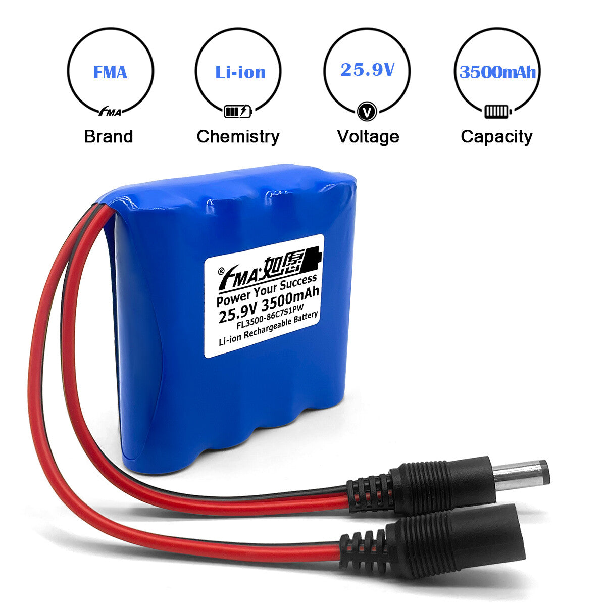 25.2-25.9V 2.6-3.5Ah Li-ion Battery to Portable Testing Device Medical Equipment