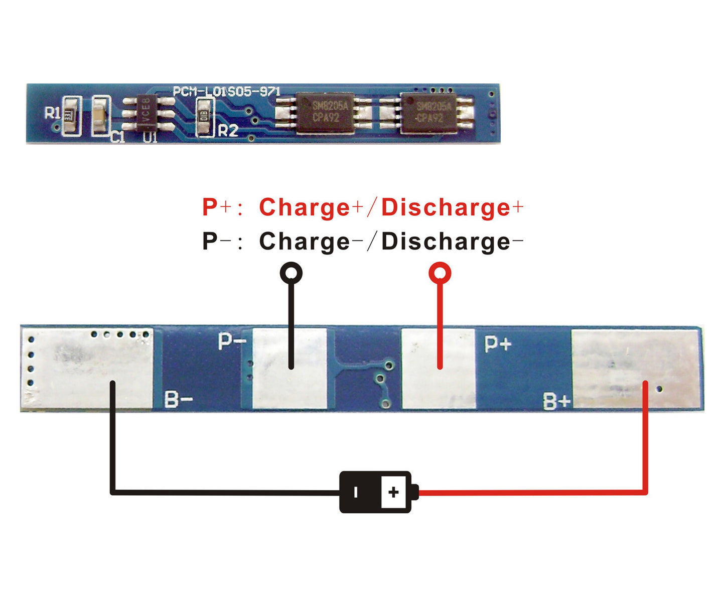FMA 1S 3.6V 3.7V Li-ion Battery Protection Board BMS PCM 2A (10pcs)