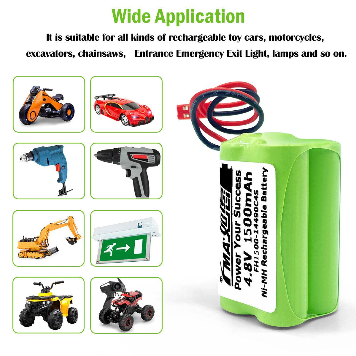 Electric Screw Driver LED Light Trimmer Ziver202 Ni-MH 4.8v 0.6-2Ah Rechargeable Battery