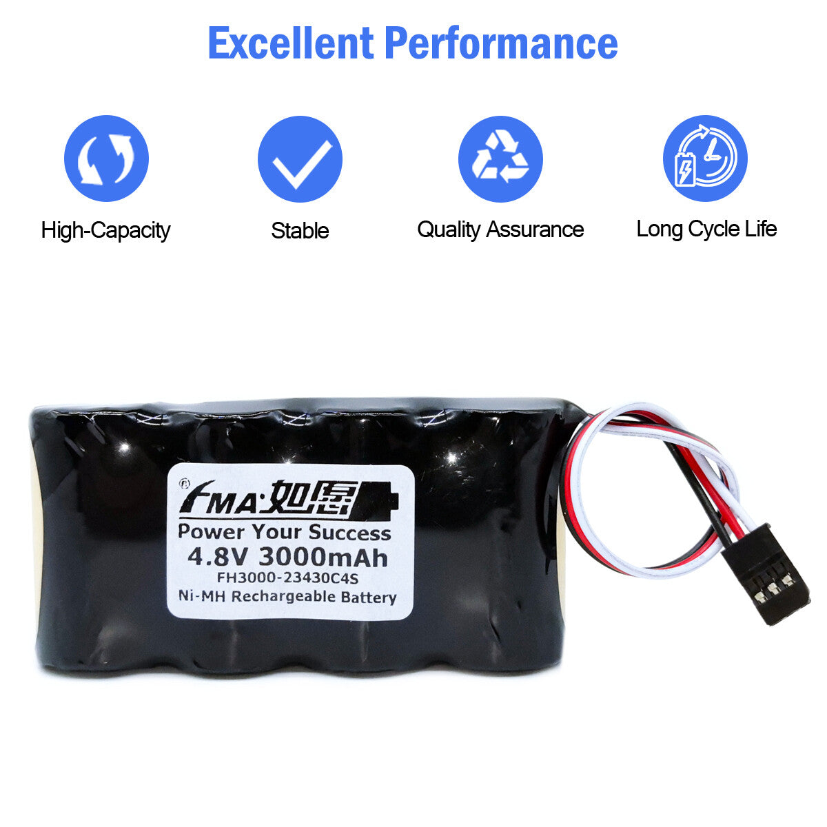 Ni-MH Rechargeable Battery SC 4.8V 1.2-4Ah for RC Car Model Rator 50SE Receiver