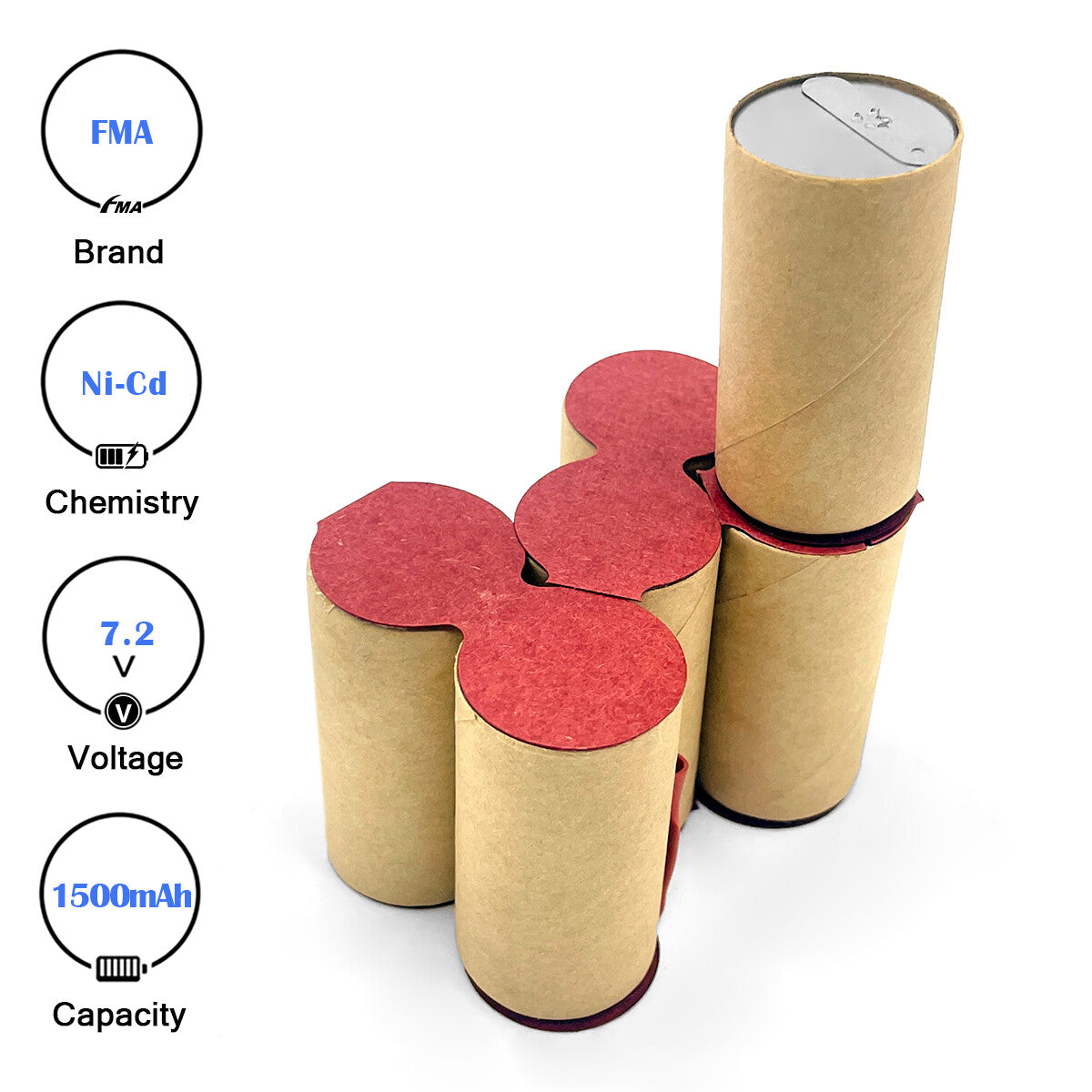7.2V Ni-MH/Ni-Cd Battery for Cordless Drill Screwdriver Power Tools (1200-3000mAh)