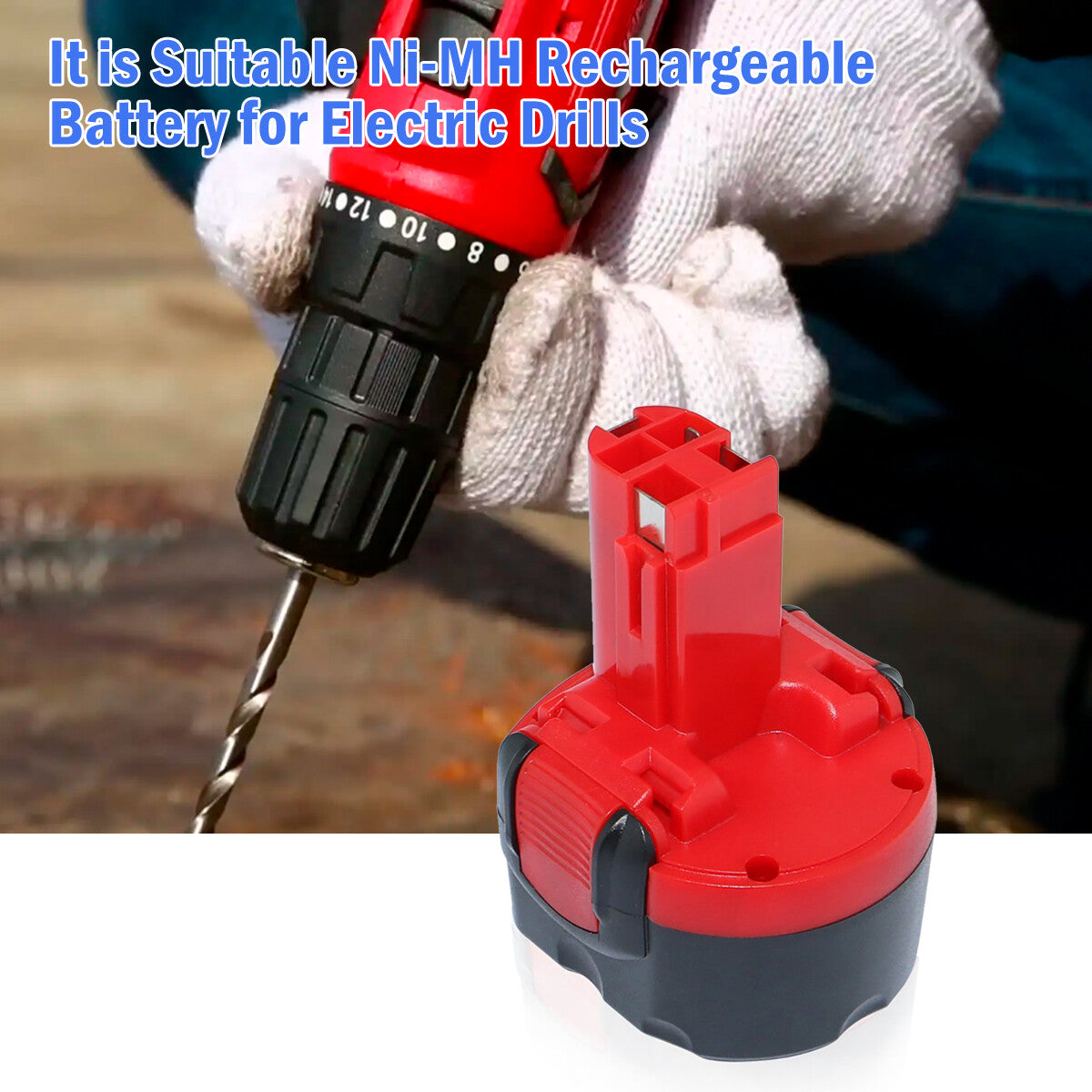 7.2V Ni-MH/Ni-Cd Rechargeable Battery for BOSCH GSR 7.2-1 Electric Screwdriver Drill
