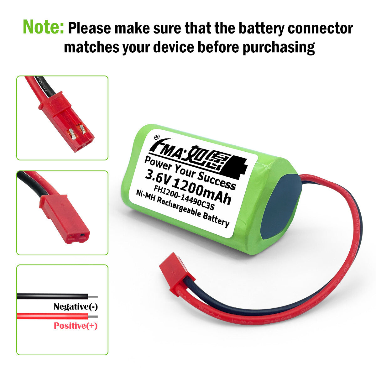 Craftsman LED light EURO PRO Shark V1705 AA 3.6V 0.6-2Ah Ni-MH Battery FMA
