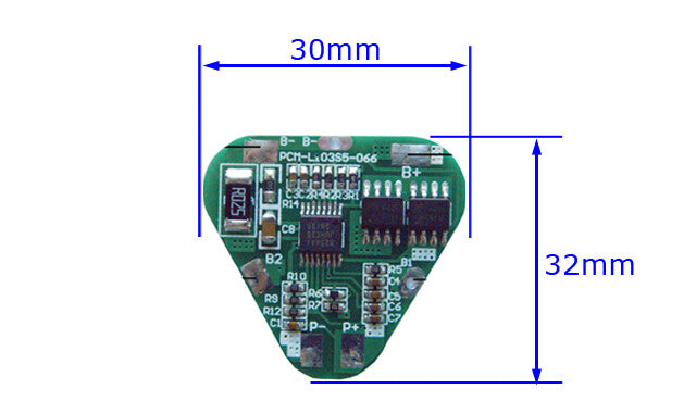 FMA 3S 10.8V 11.1V Li-ion Li-Po Battery Protection Board BMS PCM 4A