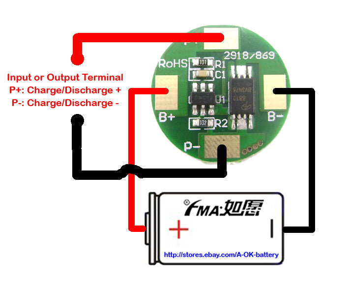 1S 3.6V 3.7V Li-ion Li-Po Battery Protection Circuit Board PCM BMS (Multiple Models Available)