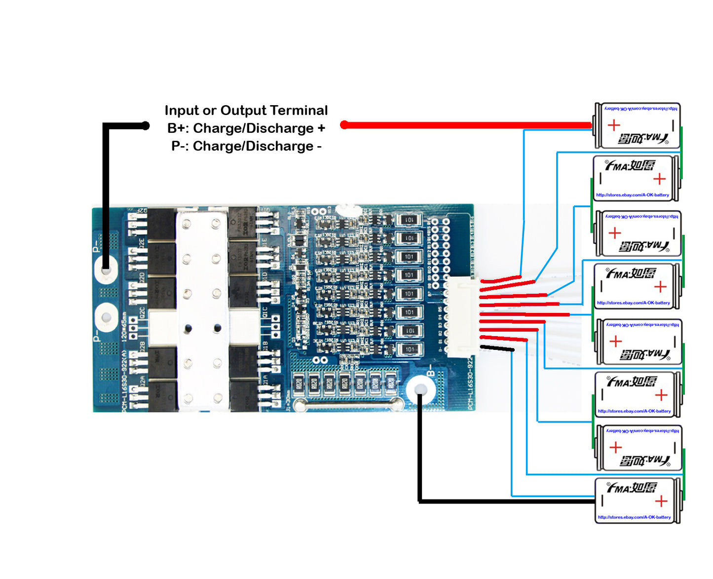 FMA 8S 28.8V 29.6V 5A Li-ion Li-Po Battery Protection Board BMS PCM Protection Circuit Management Board