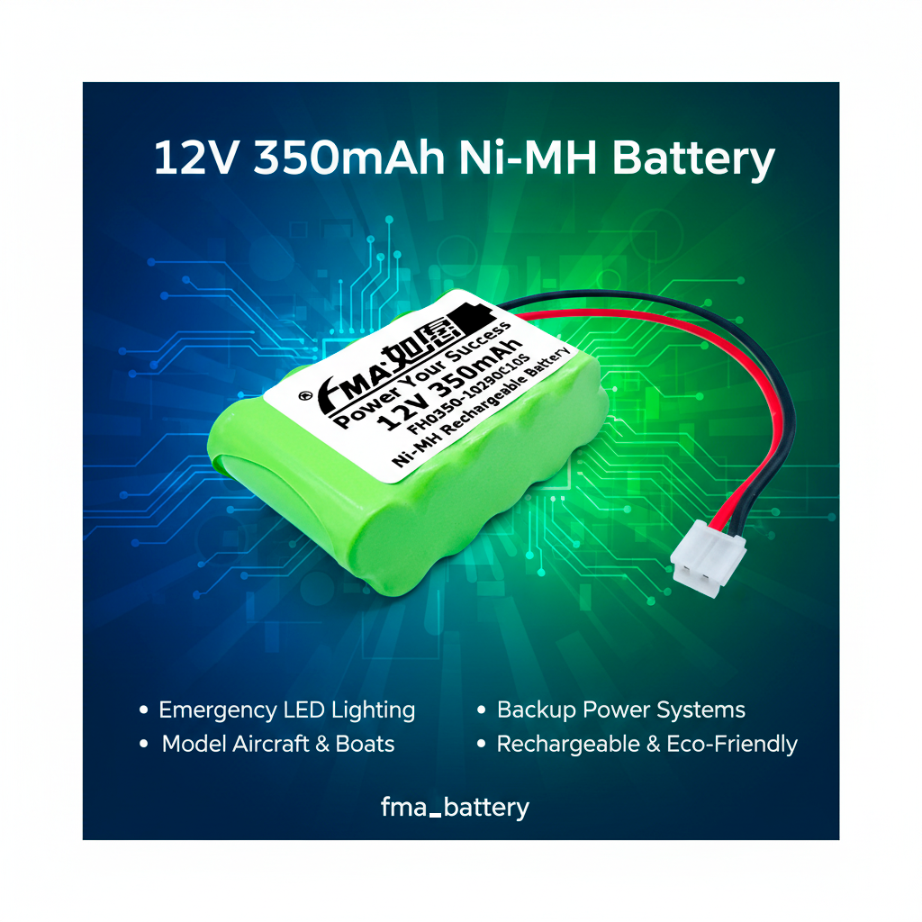 Ni-MH battery 12V 350mAh-Customizable connector
