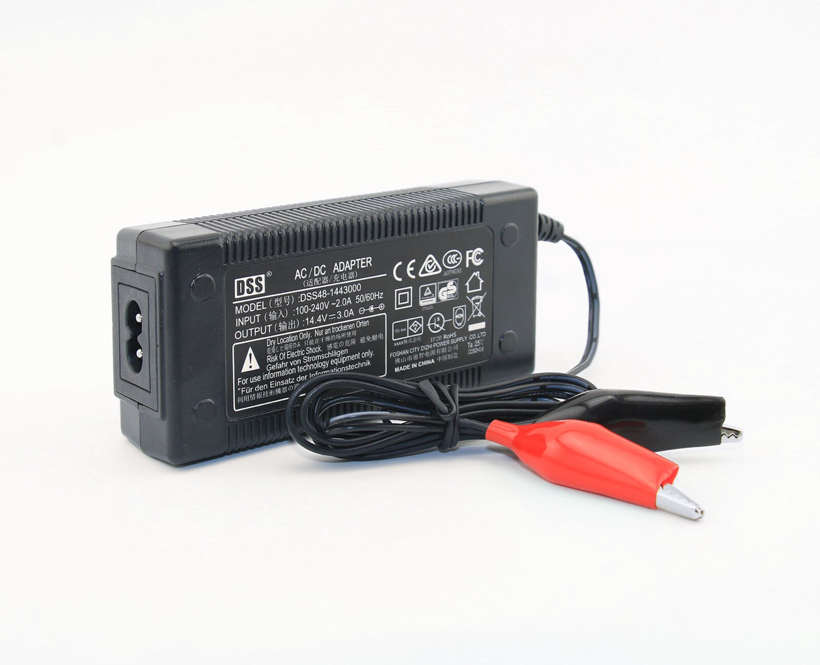 14.4V 3A Charger for Lead-Acid battery-with alligator clip
