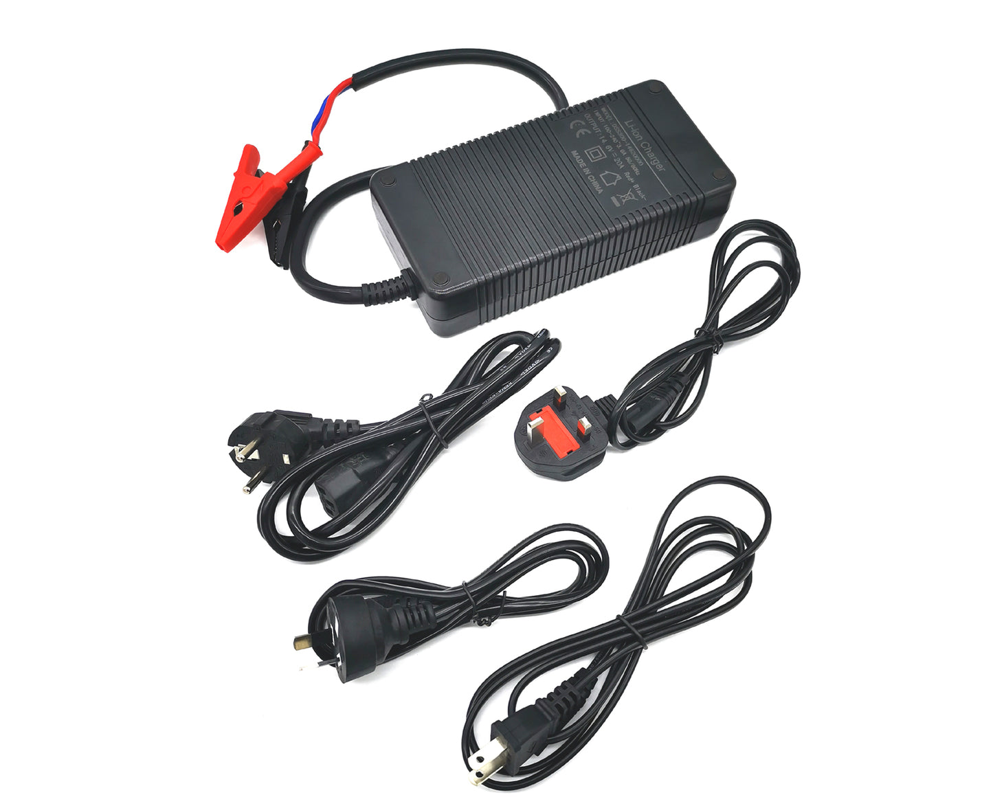14.6V 20A Li-Fe battery fast smart charger-4 types of input cable