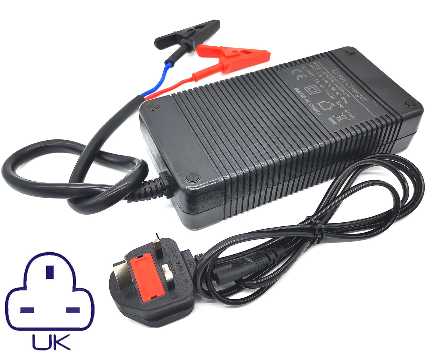 14.6V 20A Li-Fe battery fast smart charger-UK
