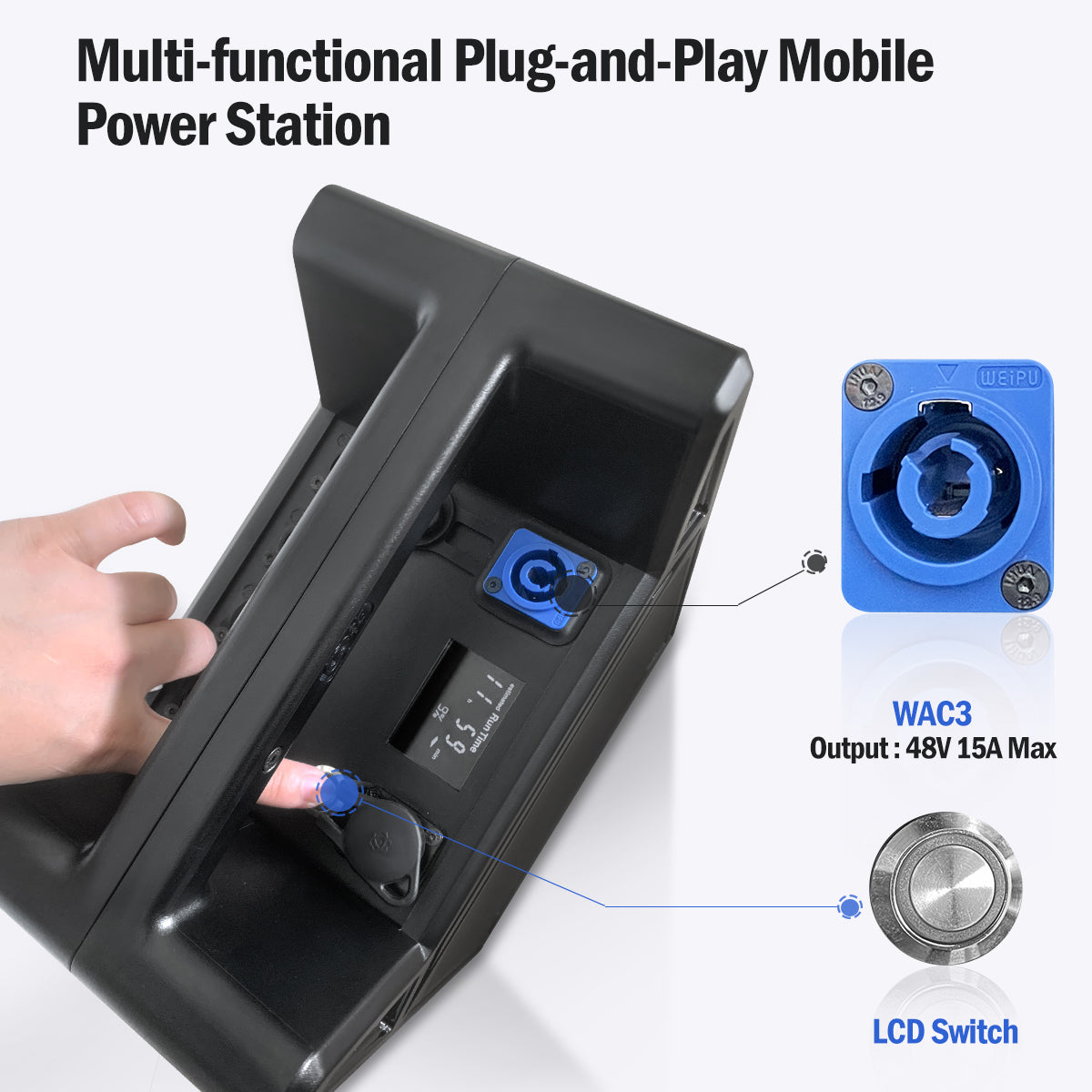15V/28V/48V Outdoor power station-48V output