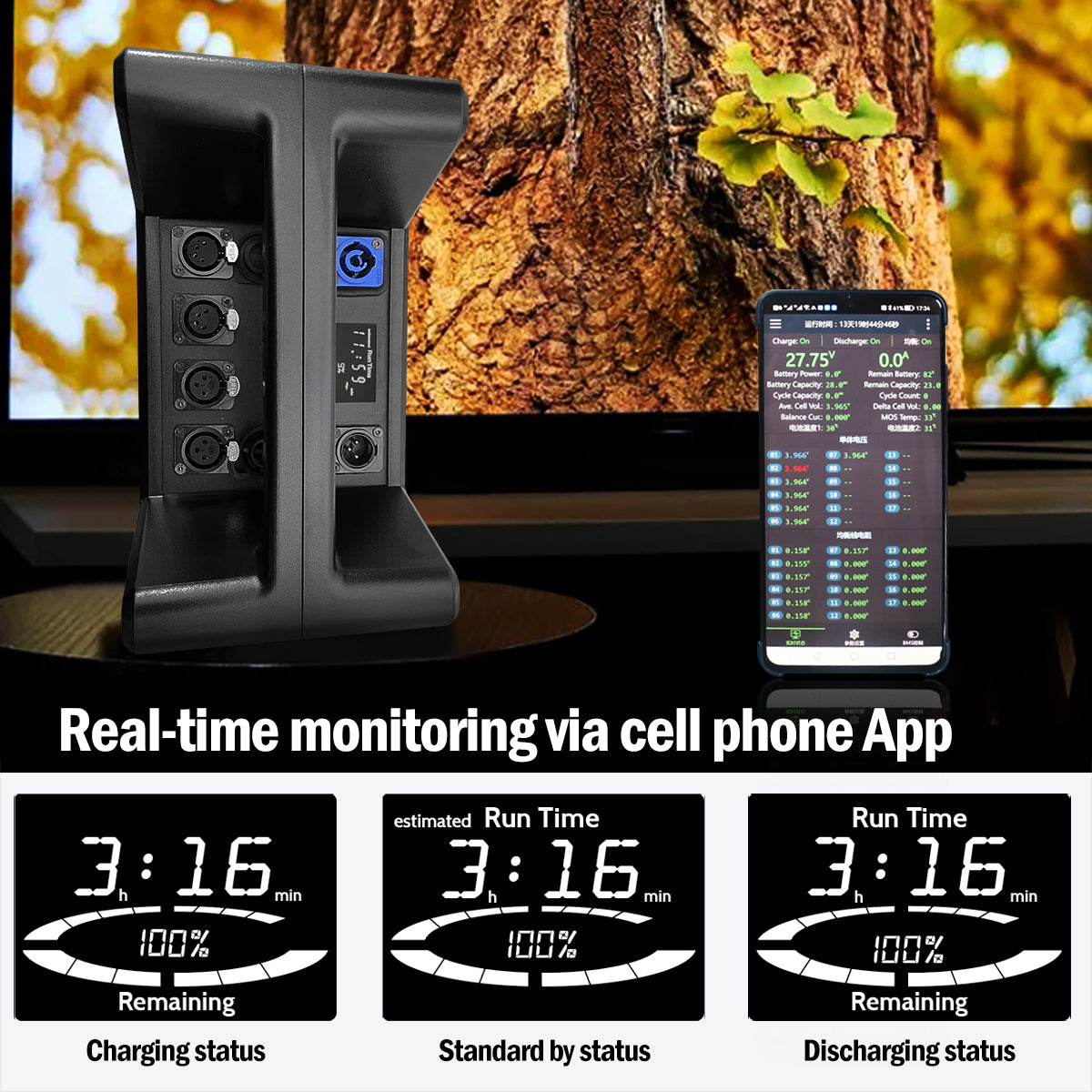 15V/28V/48V Outdoor power station-Moblie app control