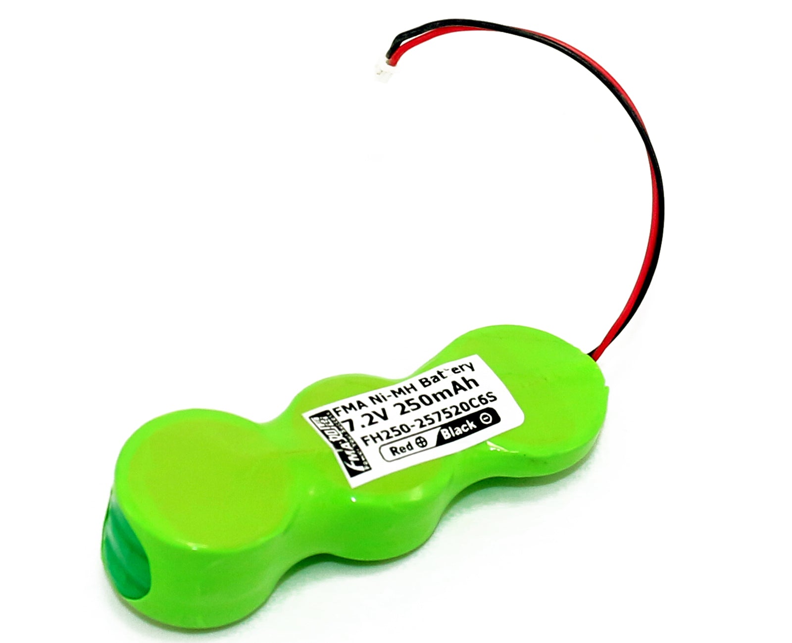 FMA Battery Ni-MH battery Button pack 7.2V250mAh 6SO-3D view